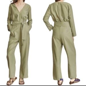 ELIZABETH & JAMES UTILITY SAGE OLIVE ARMY GREEN JUMPSUIT XXL